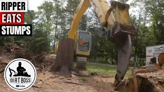 Pulling Stumps with a Ripper on a Kobelco SK160 Excavator