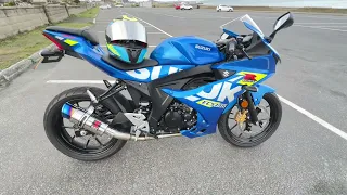 BLACK WIDOW EXHAUST: 2022 Suzuki GSX-R125 (Start up + Exhaust sound)