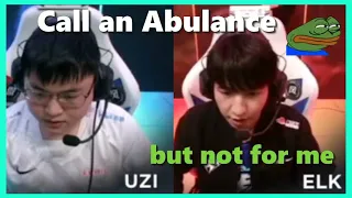 Uzi thought he gets an Ace, then Elk Right Clicks him #lpl