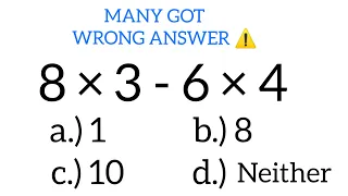 BE CAREFUL! Many Will do this WRONG! Order of Operations Problem!!