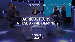 Agriculteurs : Attal a-t-il déminé ? #cdanslair 01.02.2024