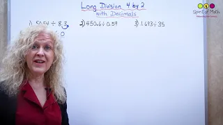 Long Division with Decimals (Early Grades)