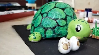 Tortoise from coconut🐢 (Best out of waste💕) || step by step || Art In The Air🍁