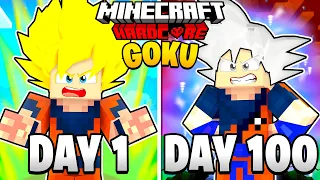 I Survived 100 DAYS as GOKU in Dragon Ball Minecraft!