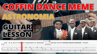 Coffin Dance Meme (Astronomia) | Guitar Lesson With TABS | Guitar F1 |