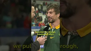 Eben Etzebeth on reaching the final 🇿🇦 #rwc2023 #springboks #rugby #jimhamilton #englandrugby