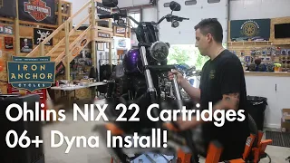 Ohlins NIX 22 Cartridge Install - 06+ Harley Dyna