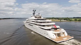 MY Blue delivered to the Owner and left the Lürssen Shipyard on Saturday (Second largest Yacht)