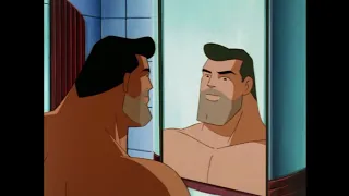 Superman shaving