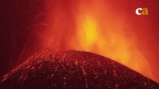 Timelapse de la erupción volcánica desde El Roque de Los Muchachos