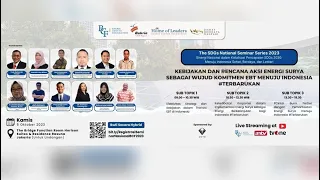 [LIVE] Kebijakan dan Rencana Aksi Energi Surya Sebagai Wujud Komitmen EBT Menuju Indonesia