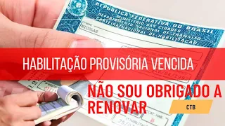 Habilitação Provisória Venceu Vou Perder a Definitiva Por Não Solicitar? #legislação