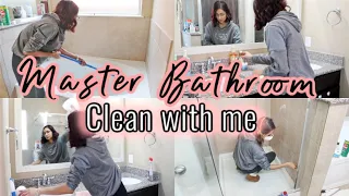 SPEED CLEAN | MASTER BATHROOM CLEAN WITH ME| POWER HOUR | CLEAN WITH ME 2020 | CLEANING MOTIVATION