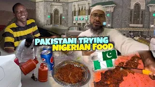 Pakistani 🇵🇰Trying seray - Local Nigerian 🇳🇬 Food Dish in Makkah 😋