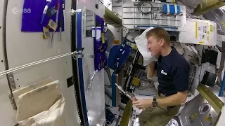 Tim Peake Washes Up Aboard the Space Station | Video