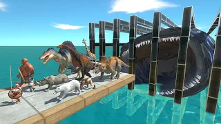 Escaping the Jaws of Doom | Run away from The Bloop - Animal Revolt Battle Simulator