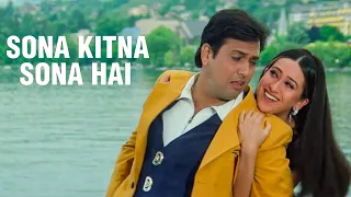 Sona Kitna Sona Hai | Hero No. 1 | Govinda | Karisma | Udit Narayan | Poornima | 90's Hits