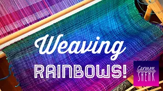 Weaving Rainbows! The easy way to wind a complex RAINBOW warp on a Rigid Heddle Loom! COLOR FUN!