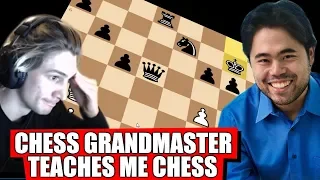 Super Chess Grandmaster Hikaru Nakamura Teaches xQc How to Play Chess | xQcOW