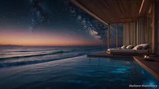 Resting while listening to the sound of the night sky and the sea
