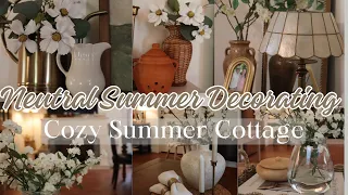 Cozy Summer Cottage Decorating Ideas | Neutral Earthy Home Decor | Summer Cottage Inspiration