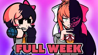 Friday Night Funkin Sayori, Natsuki, Yuri n Monika vs Evil Boyfriend FULL WEEK