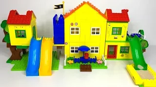 ABUELO PIG Y PAPA PIG HACEN UNA CASITA DE ARBOL Y OTRA CASITA DE JUEGO PARA PEPPA PIG Y GEORGE