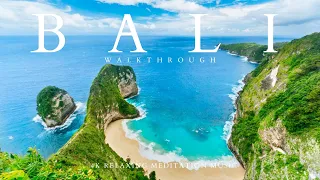 Bali Walkthrough 4K - Beautiful Nature Drone videos Along with Relaxing  Meditation Music