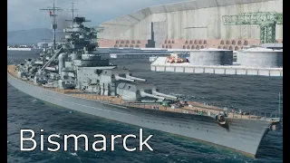 German Bismarck Battleship - Maximum Firepower With All Weapons - World of Warships Legends PS4