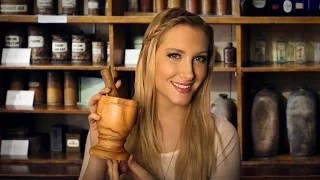 🌾 The Herb Shoppe 🌾 Binaural ASMR Role Play (Mortar & Pestle, Sage Smudging, Pouring, Crinkling)