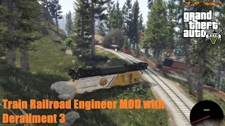 Grand Theft Auto V (GTA V) Train Railroad Engineer MOD with Derailment 3