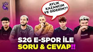 S2G E-SPOR SORU CEVAP VİDEOSU!! (AYLIK GELİRİMİZ NE KADAR??)