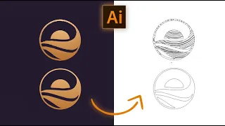 Image trace - gradient logo - Short Illustrator Tutorial