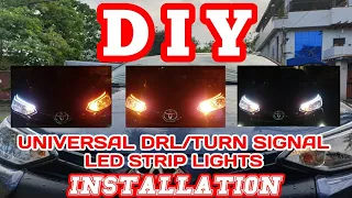 DIY DRL/TURN SIGNAL LED STRIP LIGHTS INSTALLATION - For all kinds of cars