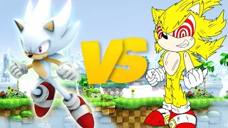 Hyper Sonic vs Fleetway sonic