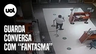 Fantasma? Câmera flagra guarda de sanatório em conversa com 'ninguém' após paciente morrer