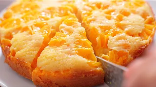 Please save the recipe! Very tasty and juicy mandarin pie! Simple and quick recipe