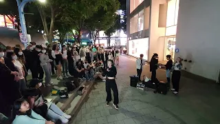 FRIDAY. BLACK MIST, ALINA. HONGDAE STREET FANTASTIC BUSKING.