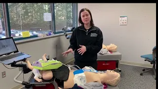 AED training with Dr. Kristina Skinner