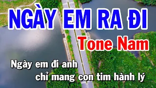 Karaoke Ngày Em Ra Đi Remix | Nhạc Sống Tone Nam | Karaoke Huỳnh Lê