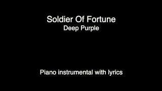 Soldier Of Fortune - Deep Purple (piano KARAOKE)