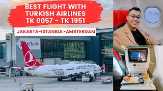 Turkish Airlines TK 057 & TK 1951 Jakarta to Amsterdam | Review Turkish Airlines #dailyvlog