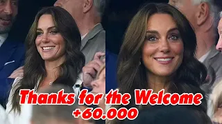 A royal wave! Delighted Kate is cheered by 60,000 crowd as she makes solo trip to watch England in t