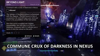 Destiny 2 Commune With a Crux Of Darkness in Nexus - Beyond Light Campaign