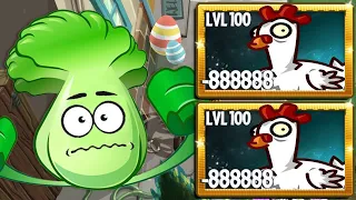 PvZ 2 - 40 Plants Same Power Up Vs Chicken Zombies 5 Million HP