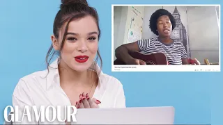 Hailee Steinfeld Watches Fan Covers On YouTube | Glamour