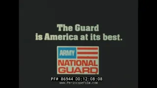 1980s ARMY NATIONAL GUARD BASIC TRAINING / WAR GAMES RECRUITING FILM 86944