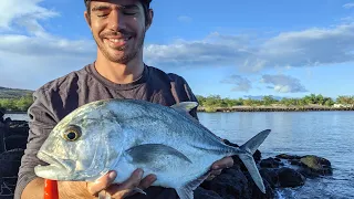 Best Morning Fishing Ever! Three Solid Hawaii Papio Back to Back!