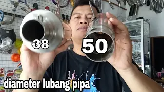 diameter lubang pipa kenalpot racing l ini perbedaan nya