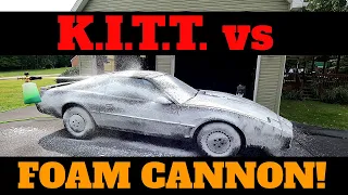 Screen Used Knight Rider KITT Meets the FOAM CANNON + Interior Wipe Down + Your Questions Answered!